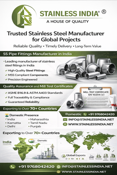 SS 347H 180° SR Elbow